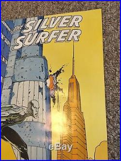 Moebius Silver Surfer Poster 22 X 34 Rare Vintage