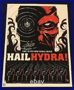 Mondo Captain America HAIL HYDRA! Color Print Signed by Stan Lee with COA Rare