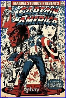 Mondo Captain America, The First Avenger VARIANT Poster by Mark Brooks LE 170