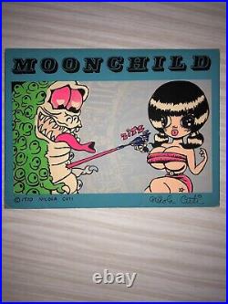 Moonchild DayGlo Poster Signed By Nicola Cuti 1970 Rare