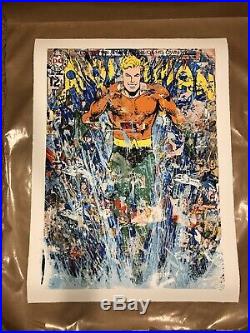 Mr. Brainwash Aquaman Signed Numbered Print Poster Comic Book Cover X/100 Art