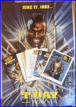 Mr. T and The T-Force Rare 1993 Press Kit with Large Poster & Signed Mr. T Photo