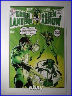 NEAL ADAMS Signed Green Lantern & Green Arrow Comic Book Print 11 x 17 DC Comics