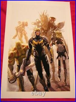 NEW Guardians of the Galaxy poster SIGNED Justin Ponsor at New York Comic C 2014