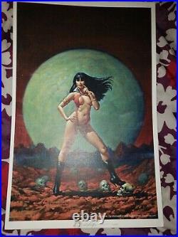 NEW Vampirella poster 17x11 SIGNED by Mark Texeira 2008 NYCC