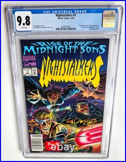 NIGHTSTALKERS #1 CGC 9.8 +NEWSSTAND+ MIDNIGHT SONS PT 5 With OG BAG & POSTER MCU