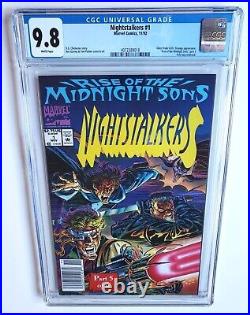 NIGHTSTALKERS #1 CGC 9.8 +NEWSSTAND+ MIDNIGHT SONS PT 5 With OG BAG & POSTER MCU