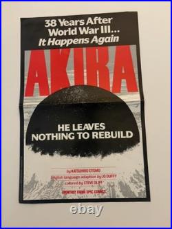NM 1988 AKIRA Epic Marvel Comics Promo Poster 1st English Otomo MASH ROOM Inc