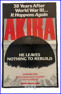 NM 1988 AKIRA Epic Marvel Comics Promo Poster 1st English Otomo MASH ROOM Inc