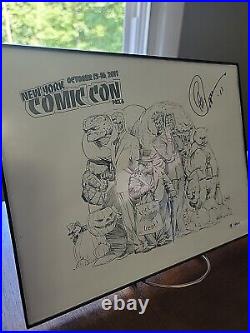 NYCC 2011 Greg Capullo Signed Batman Print 19/200. Rogues Gallery-Joker, Pyg, more