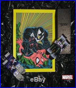 NYCC 2018 EXCLUSIVE Marvel X Stance Venom Blacklight Poster & Socks Yellow x/100