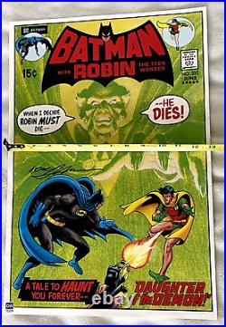 Neal Adams Signed COA Autograph Comic Book Cover Poster Batman #232 Robin DC