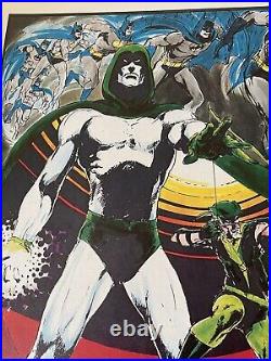 Neal Adams Signed Poster Batman, The Spectre, Deadman, Green Arrow 1974 16 x 24