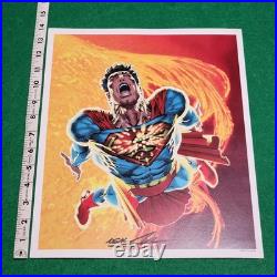 Neal Adams Signed Superman Art Print Dynamic Energy Blast 14x11 DC Comics