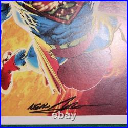 Neal Adams Signed Superman Art Print Dynamic Energy Blast 14x11 DC Comics