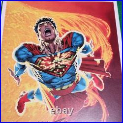 Neal Adams Signed Superman Art Print Dynamic Energy Blast 14x11 DC Comics
