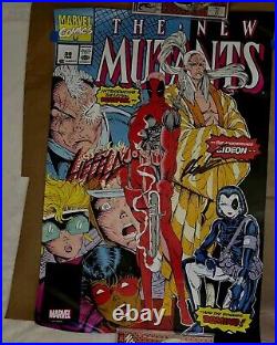 New Mutants #98 24x36 POSTER signedby Rob Liefeld