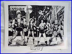 New York City Outlaws #1 Comic 1984 signed Ken Landgraf +Art Poster Solid Copy