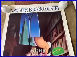 New York is Book Country 1989 Poster Designed by Berke Breathed 29.5 x 20 Rare