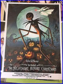 Nightmare Before Christmas Jeff Soto Print Rare Horror Not Mondo
