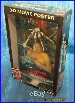 Nightmare On Elm Street 3-d Poster, Mcfarlane Picture Box New In Factory Sealed