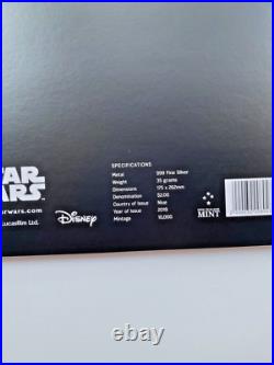 Niue Star Wars 999 Silver 35 Gram Comic Book Cover #21 Foil Poster 2019