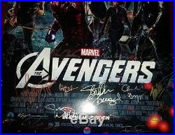ORIGINAL AVENGERS Cast Signed Movie Poster Guardians of the Galaxy LOGAN comic