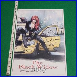 Olivier Coipel Black Widow Signed Art Print 2015 17x11 Marvel Comics Large Color