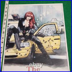 Olivier Coipel Black Widow Signed Art Print 2015 17x11 Marvel Comics Large Color