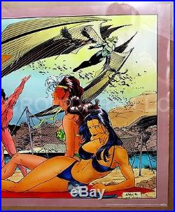 Original 1993 Marvel Press X-Men Swimsuit Beach Party Poster 34x22 #131 Whilce