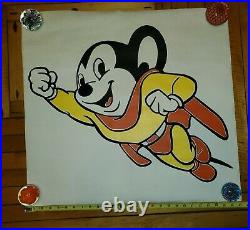Original Cartoon Comic Book Character Artwork Poster Size MIGHTY MOUSE