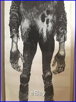 Original Frankenstein Monster 1972 Vintage Poster 24x72 Jack Davis Halloween