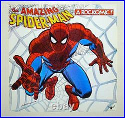 Original NEVER FOLDED 1972 Amazing Spider-man Buddah Records Marvel Comic POSTER