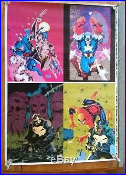 Original Uncut Production Art Proof Marvel Poster Book Featuring Jim Lee 1991