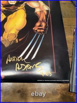 Original Vintage 1989 Poster Signed By Arthur Adams Wolverine X-Men Marvel