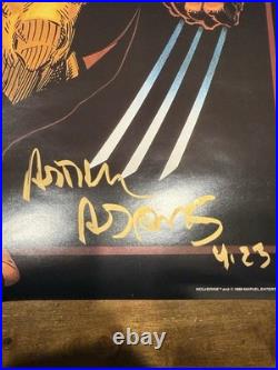 Original Vintage 1989 Poster Signed By Arthur Adams Wolverine X-Men Marvel