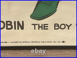 Original Vintage Comic Book Superhero Poster Robin The Boy Wonder Hold It Batman