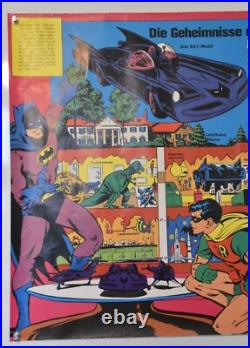 Original Vintage German BATMAN Comic Poster 1969 (23 x 31)