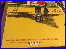 Original Vtg 70's Air Force EXPLOSIVES SAFETY Poster By The Book Buy The Farm