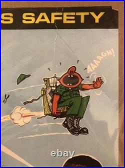 Original Vtg 70's Air Force EXPLOSIVES SAFETY Poster By The Book Buy The Farm