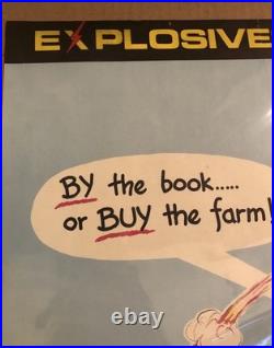 Original Vtg 70's Air Force EXPLOSIVES SAFETY Poster By The Book Buy The Farm