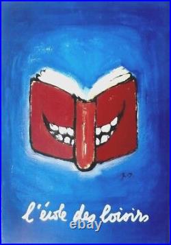 Original vintage poster SMILING BOOK PROMOTION 1991