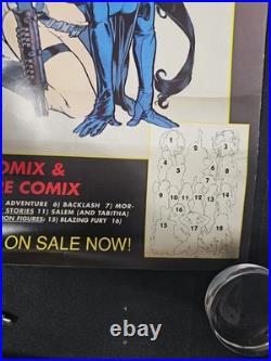 PENTHOUSE COMIX PROMO POSTER (1995) Penthouse Adam Hughes Art Folded New