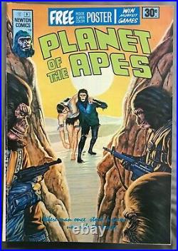 PLANET OF THE APES #5 Australian Newton Comics 1975 (With Super Colour Poster)
