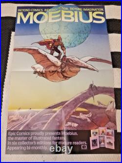 POSTER Moebius Epic Graphic Novels 1988 Jean Giraud 24 x 36 full size FOLDED