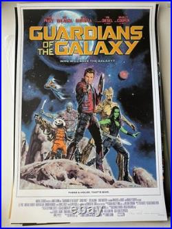 Paul Mann Guardians of the Galaxy Poster Screen Print AP 2/22 Signed not mondo