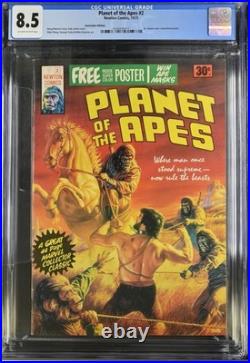 Planet Of The Apes #2 Cgc 8.5 + Poster Newton Comics Australian Marvel 1975