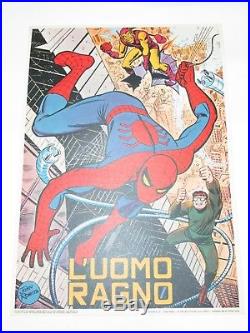Poster Manifesto Thor Uomo Ragno Fantastici Quattro Devil Corno Gadget 1975/76