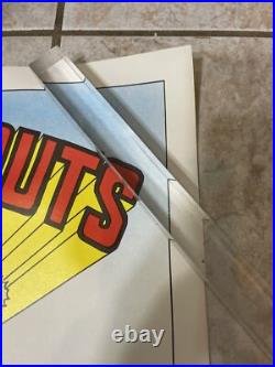 Poster Wonder Woman Girl Scouts DC Comics 1980 Recruiting Cartoon 20x25 Vtg