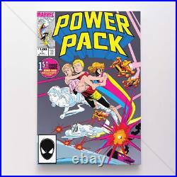 Power Pack #1 Poster Canvas 1984 Marvel Comic Book Cover Art Print
